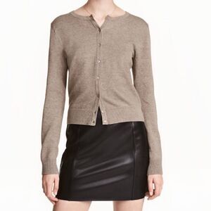 H&M Black Faux Leather Skirt